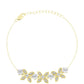 Brățară din Argint 925 Placat cu Aur ( 6.24 grame ) cu Diamant Alb și Topaz Alb 0.34 Carate