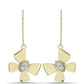 Cercei din Argint 925 Placat cu Aur ( 3.12 grame ) cu Diamant Alb 0.01 Carate