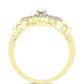Inel din Argint 925 Placat cu Aur ( 4.29 grame ) cu Diamant Alb și Topaz Alb 0.39 Carate