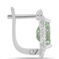 Cercei din Argint 925 ( 4.75 grame ) cu Ametist Verde și Topaz Alb 4.45 Carate