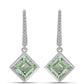 Cercei din Argint 925 ( 3.92 grame ) cu Ametist Verde 3.06 Carate