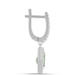 Cercei din Argint 925 ( 3.92 grame ) cu Ametist Verde 3.06 Carate