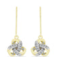 Cercei din Argint 925 Placat cu Aur ( 3.19 grame ) cu Diamant Alb 0.16 Carate