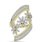 Inel din Argint 925 Placat cu Aur ( 4.64 grame ) cu Diamant Alb și Zircon Alb 3.28 Carate