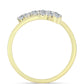 Inel din Argint 925 Placat cu Aur ( 3.03 grame ) cu Diamant Alb și Topaz Alb 0.46 Carate