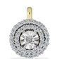 Pandantiv din Argint 925 Placat cu Aur ( 1.11 grame ) cu Diamant Alb și Topaz Alb 0.41 Carate