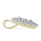 Pandantiv din Argint 925 Placat cu Aur ( 1.11 grame ) cu Diamant Alb și Topaz Alb 0.41 Carate