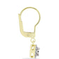 Cercei din Argint 925 Placat cu Aur ( 2.09 grame ) cu Diamant Alb și Topaz Alb 0.26 Carate