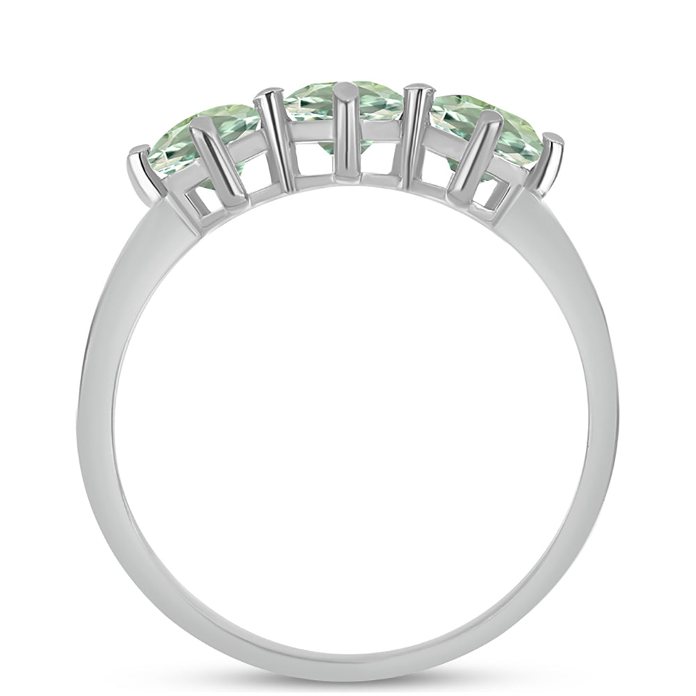 Inel din Argint 925 ( 1.98 grame ) cu Ametist Verde 1.6 Carate 2 