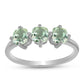 Inel din Argint 925 ( 1.98 grame ) cu Ametist Verde 1.6 Carate
