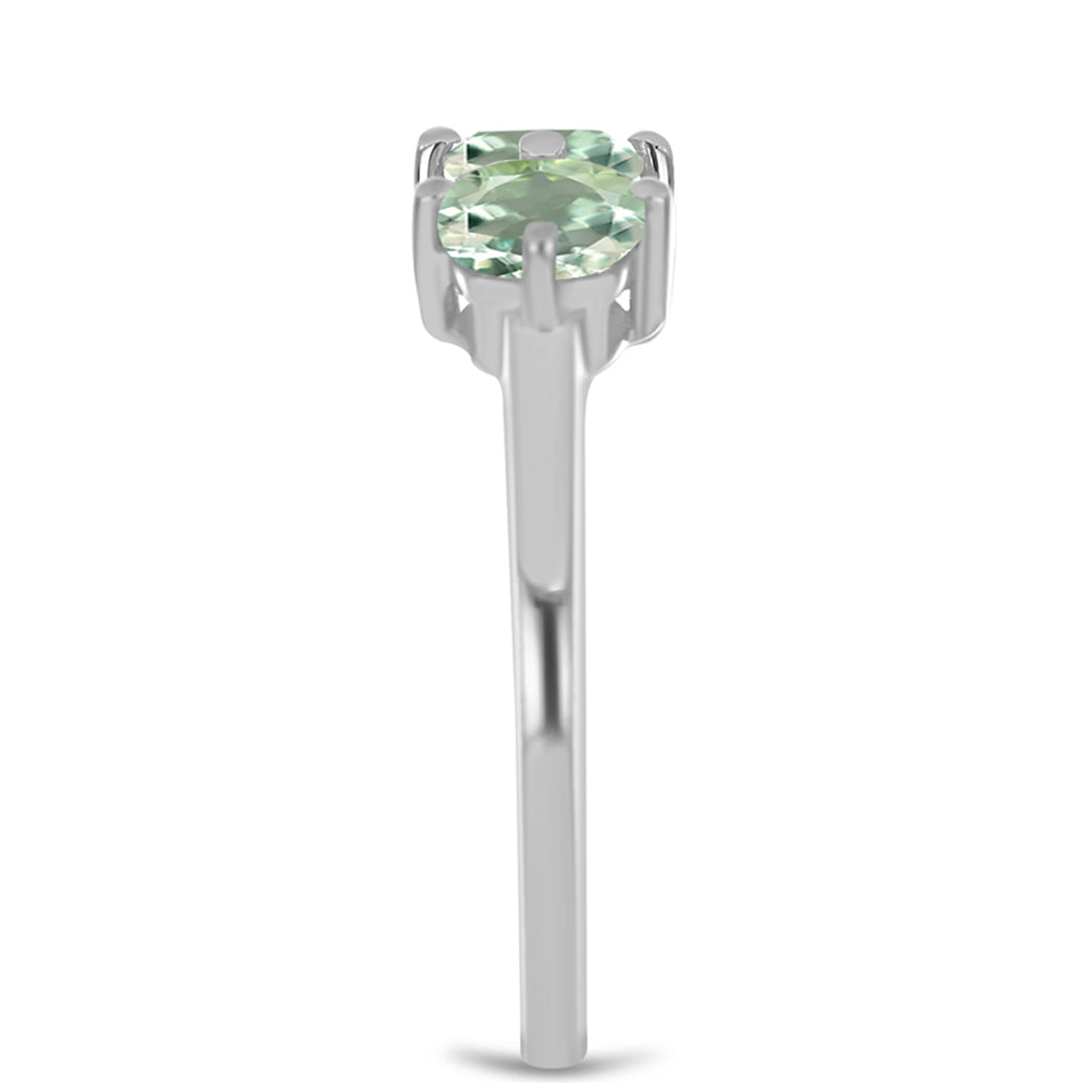 Inel din Argint 925 ( 1.98 grame ) cu Ametist Verde 1.6 Carate 4 