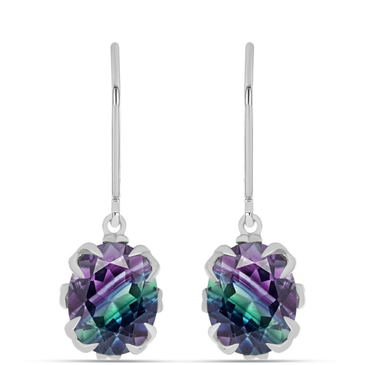 Cercei din Argint 925 ( 2.38 grame ) cu Fluorit Zebra 6.43 Carate