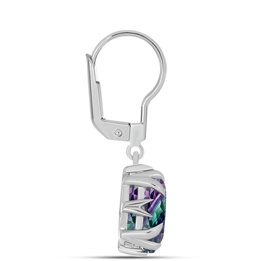 Cercei din Argint 925 ( 2.38 grame ) cu Fluorit Zebra 6.43 Carate 2 