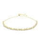 Brățară din Argint 925 Placat cu Aur ( 8 grame ) cu Diamant Alb și Topaz Alb 0.66 Carate