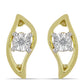Cercei din Argint 925 Placat cu Aur ( 2.43 grame ) cu Diamant Alb 0.01 Carate