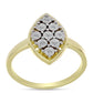 Inel din Argint 925 Placat cu Aur ( 3.38 grame ) cu Diamant Alb 0.05 Carate