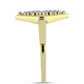 Inel din Argint 925 Placat cu Aur ( 3.38 grame ) cu Diamant Alb 0.05 Carate