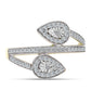 Inel din Argint 925 Placat cu Aur ( 3.33 grame ) cu Diamant Alb și Topaz Alb 0.45 Carate