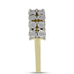 Inel din Argint 925 Placat cu Aur ( 4.11 grame ) cu Diamant Alb 0.12 Carate
