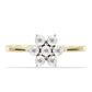 Inel din Argint 925 Placat cu Aur ( 2.68 grame ) cu Diamant Alb 0.04 Carate