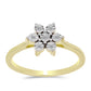 Inel din Argint 925 Placat cu Aur ( 2.68 grame ) cu Diamant Alb 0.04 Carate