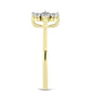 Inel din Argint 925 Placat cu Aur ( 2.68 grame ) cu Diamant Alb 0.04 Carate