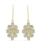 Cercei din Argint 925 Placat cu Aur ( 6.46 grame ) cu Diamant Alb 0.09 Carate