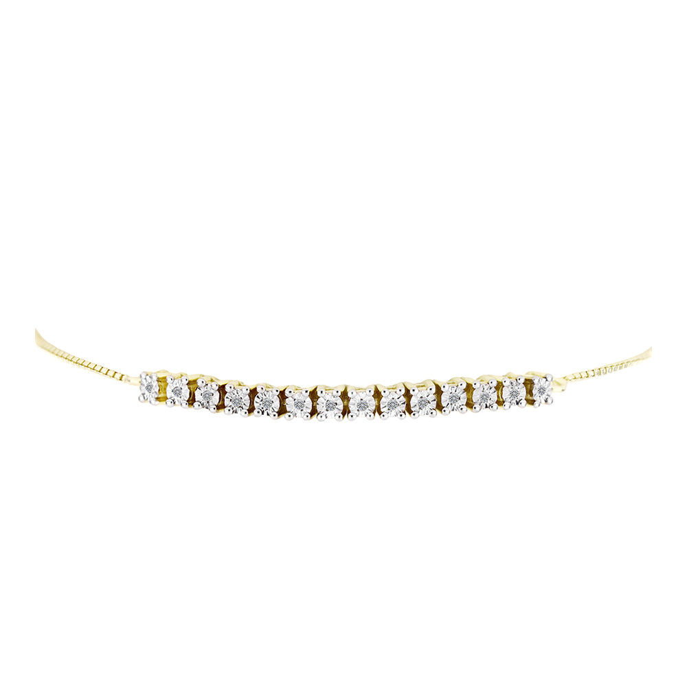 Brățară din Argint 925 Placat cu Aur ( 6.1 grame ) cu Diamant Alb 0.07 Carate