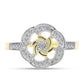 Inel din Argint 925 Placat cu Aur ( 3.2 grame ) cu Diamant Alb și Topaz Alb 0.21 Carate