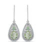 Cercei din Argint 925 ( 4.44 grame ) cu Ametist Verde și Topaz Alb 4.54 Carate