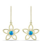 Cercei din Argint 925 Placat cu Aur ( 2.91 grame ) cu Opal Etiopian ”Paradis” 0.31 Carate