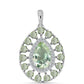 Pandantiv din Argint 925 ( 3.33 grame ) cu Ametist Verde și Topaz Alb 4.45 Carate