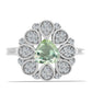 Inel din Argint 925 ( 3.68 grame ) cu Ametist Verde și Topaz Alb 1.45 Carate