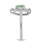 Inel din Argint 925 ( 3.68 grame ) cu Ametist Verde și Topaz Alb 1.45 Carate