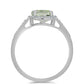 Inel din Argint 925 ( 2.38 grame ) cu Ametist Verde și Topaz Alb 3.19 Carate