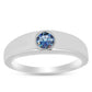 Inel din Argint 925 ( 2.99 grame ) cu Moissanite Albastru Oceanic 0.32 Carate