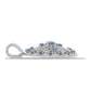 Pandantiv din Argint 925 ( 2.16 grame ) cu Moissanite Albastru Oceanic 0.37 Carate
