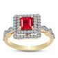 Inel din Argint 925 Placat cu Aur ( 2.7 grame ) cu Agat Roșu și Topaz Alb 1.17 Carate