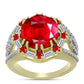 Inel din Argint 925 Placat cu Aur ( 5.03 grame ) cu Agat Roșu și Zircon Alb 6.51 Carate