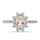 Inel din Argint 925 ( 2.23 grame ) cu Morganit Gozareh și Topaz Alb 0.99 Carate