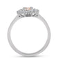 Inel din Argint 925 ( 2.23 grame ) cu Morganit Gozareh și Topaz Alb 0.99 Carate