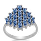 Inel din Argint 925 ( 3.99 grame ) cu Moissanite Albastru Oceanic 1.74 Carate