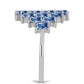 Inel din Argint 925 ( 3.99 grame ) cu Moissanite Albastru Oceanic 1.74 Carate