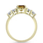 Inel din Argint 925 Placat cu Aur ( 2.14 grame ) cu Cuarț Coniac și Topaz Alb 1.61 Carate