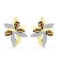 Cercei din Argint 925 Placat cu Aur ( 4.83 grame ) cu Cuarț Coniac și Topaz Alb 1.38 Carate
