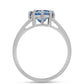 Inel din Argint 925 ( 2.15 grame ) cu Moissanite Albastru Oceanic 1.49 Carate