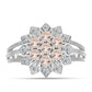 Inel din Argint 925 ( 3.67 grame ) cu Morganit Gozareh și Topaz Alb 0.93 Carate