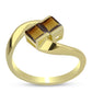 Inel din Argint 925 Placat cu Aur ( 2.84 grame ) cu Cuarț Coniac 0.64 Carate