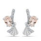 Cercei din Argint 925 ( 3.23 grame ) cu Morganit Gozareh și Topaz Alb 0.77 Carate