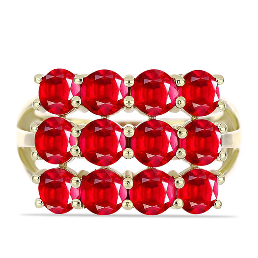 Inel din Argint 925 Placat cu Aur ( 3.41 grame ) cu Agat Roșu 3 Carate